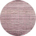 Sideview of Contemporary Rose Pink or Pink Rose Pink Modern Rug, con1279