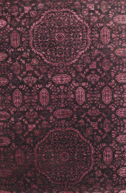 Contemporary Purple Lily Purple Modern Rug, con1280