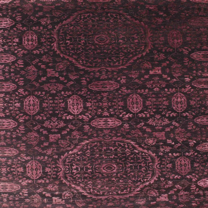 Square Contemporary Purple Lily Purple Modern Rug, con1280