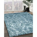 Machine Washable Contemporary Steel Blue Rug in a Family Room, wshcon1281