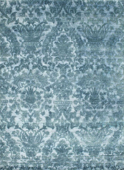 Contemporary Steel Blue Modern Rug, con1281