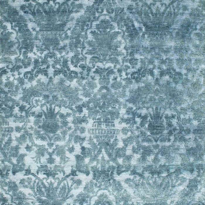 Contemporary Steel Blue Modern Rug, con1281