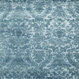 Sideview of Machine Washable Contemporary Steel Blue Rug, wshcon1281