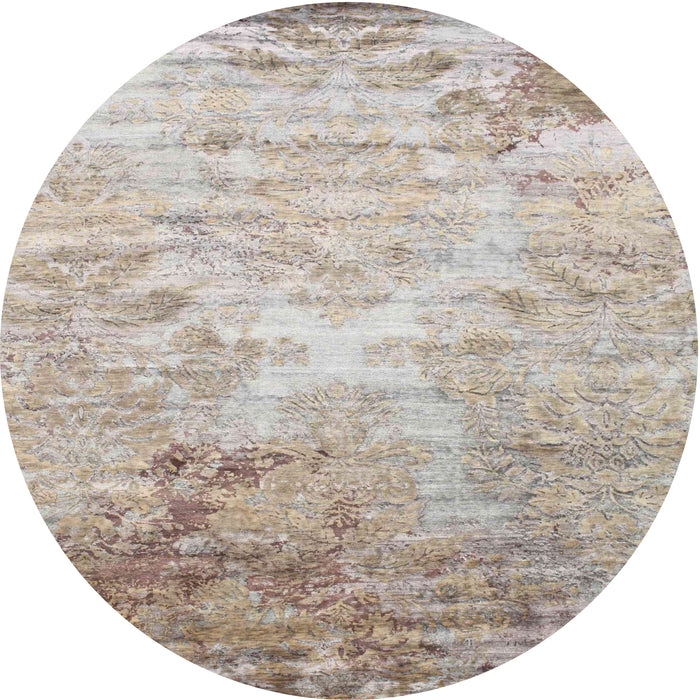 Sideview of Contemporary Pale Silver Gray Modern Rug, con1282