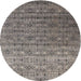 Sideview of Contemporary Gray Modern Rug, con1283