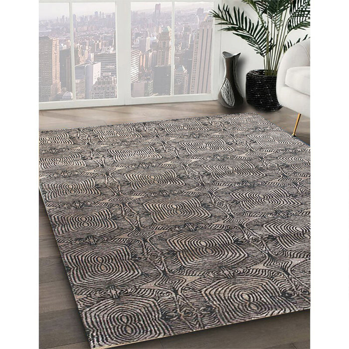 Machine Washable Contemporary Gray Rug in a Family Room, wshcon1283
