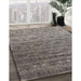 Contemporary Gray Modern Rug in Family Room, con1283