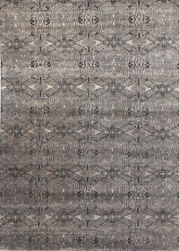 Machine Washable Contemporary Gray Rug, wshcon1283