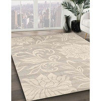 Contemporary Tan Brown Solid Rug, con1285