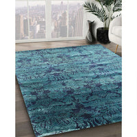 Contemporary Blue Modern Rug, con1287