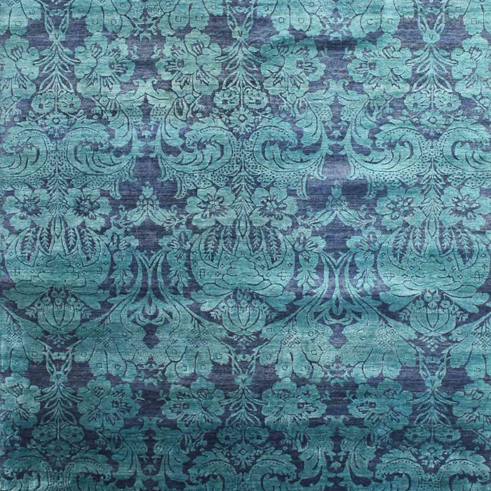 Machine Washable Contemporary Blue Rug, wshcon1287