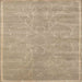 Square Contemporary Brown Modern Rug, con1288