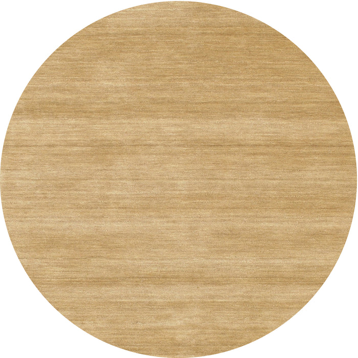 Sideview of Contemporary Yellow Solid Rug, con128