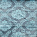 Sideview of Machine Washable Contemporary Steel Blue Rug, wshcon1290