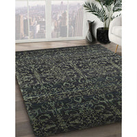 Contemporary Charcoal Black Persian Rug, con1291