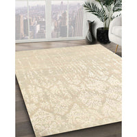 Contemporary Deep Peach Orange Solid Rug, con1292