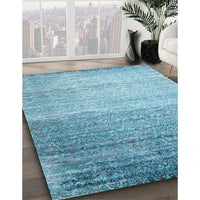 Contemporary Blue Modern Rug, con1294