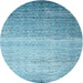 Sideview of Contemporary Blue Modern Rug, con1294