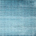 Sideview of Machine Washable Contemporary Diamond Blue Rug, wshcon1294