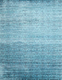 Machine Washable Contemporary Diamond Blue Rug, wshcon1294