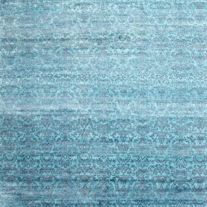 Machine Washable Contemporary Diamond Blue Rug, wshcon1294