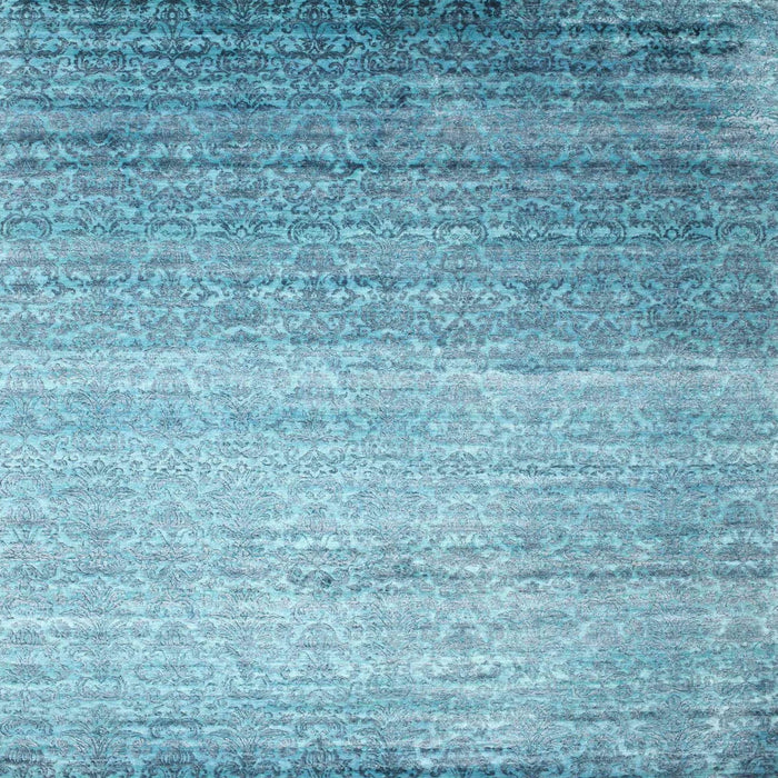 Square Contemporary Blue Modern Rug, con1294