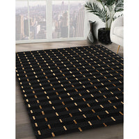 Contemporary Black Modern Rug, con1295