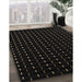 Contemporary Black Modern Rug in Family Room, con1295