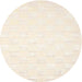 Square Machine Washable Contemporary PeachRug, wshcon1297