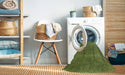 Machine Washable Contemporary Green Rug in a Washing Machine, wshcon129