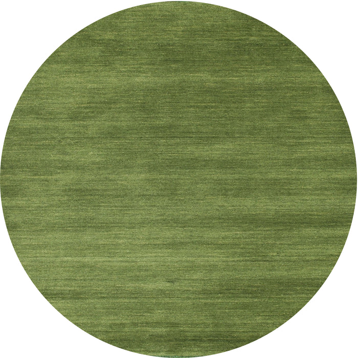 Square Machine Washable Contemporary Green Rug, wshcon129