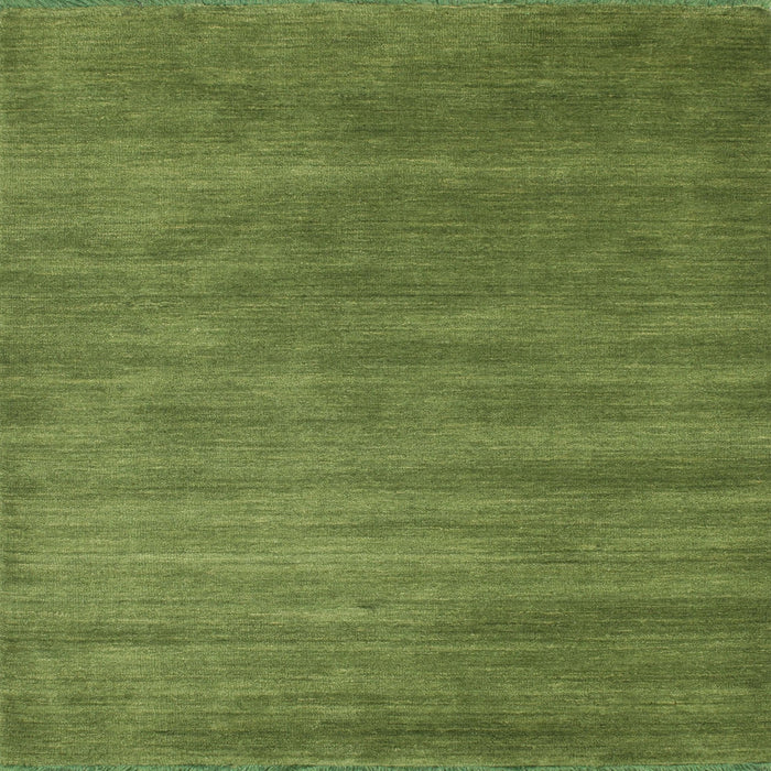 Sideview of Machine Washable Contemporary Green Rug, wshcon129