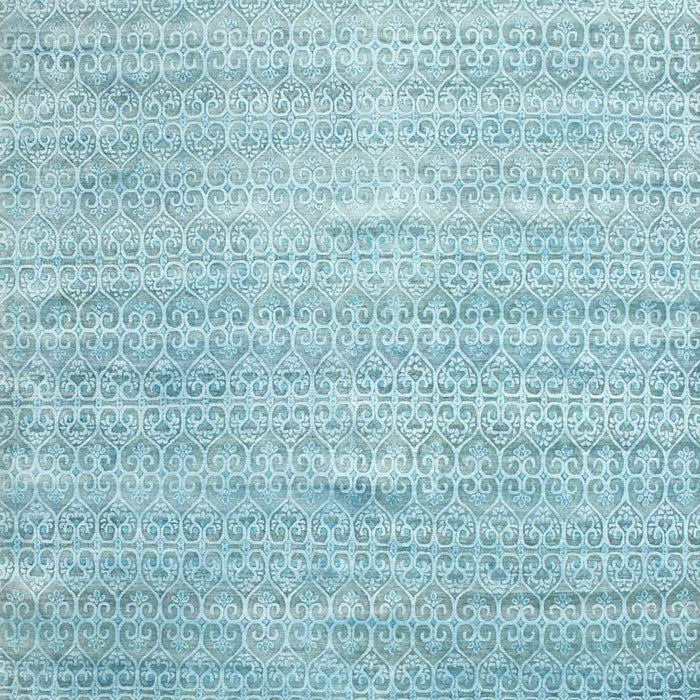 Machine Washable Contemporary Macaw Blue Green Rug, wshcon1300