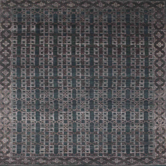 Sideview of Machine Washable Contemporary Smokey Gray Rug, wshcon1301