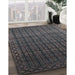 Contemporary Smokey Gray Modern Rug in Family Room, con1301