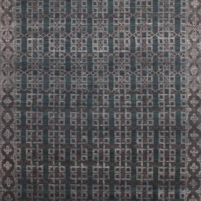 Machine Washable Contemporary Smokey Gray Rug, wshcon1301