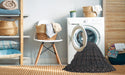 Machine Washable Contemporary Smokey Gray Rug in a Washing Machine, wshcon1301