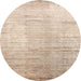 Sideview of Contemporary Deep Peach Orange Modern Rug, con1302