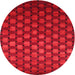 Sideview of Contemporary Saffron Red Modern Rug, con1303