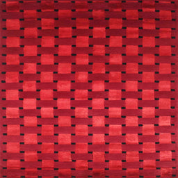 Square Contemporary Saffron Red Modern Rug, con1303