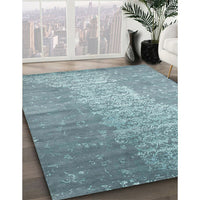 Contemporary Blue Modern Rug, con1306