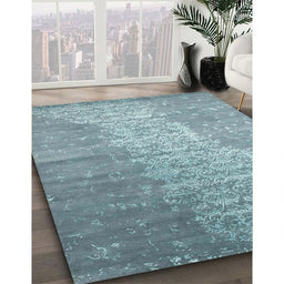 Machine Washable Contemporary Blue Rug in a Family Room, wshcon1306