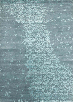 Contemporary Blue Modern Rug, con1306