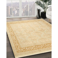 Contemporary Brown Gold Modern Rug, con1308