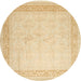 Sideview of Contemporary Brown Gold Modern Rug, con1308