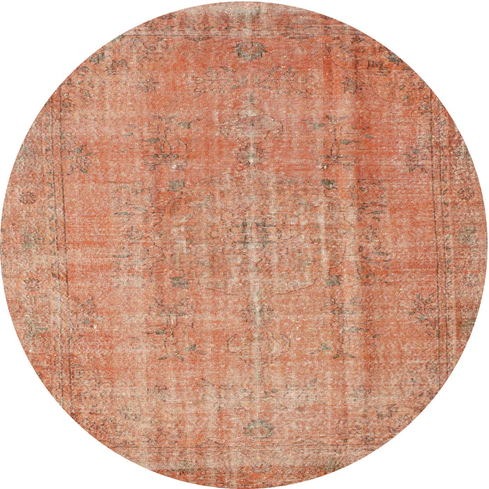 Square Machine Washable Contemporary Orange Rug, wshcon1312