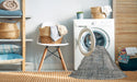 Machine Washable Contemporary Pale Silver Gray Rug in a Washing Machine, wshcon1314