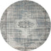 Sideview of Contemporary Pale Silver Gray Modern Rug, con1314