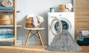 Machine Washable Contemporary Grey Gray Rug in a Washing Machine, wshcon1315