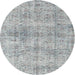 Sideview of Contemporary Gray Modern Rug, con1315